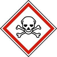 Toxic Symbol Label On White Background vector