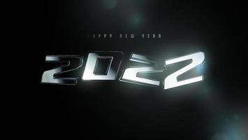 Year 2022 background illustration. 3d realistic futuristic 2022 typography vector