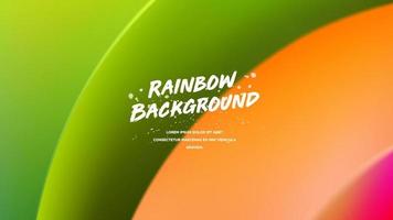 Colorful vibrant trendy 3d abstract dynamic widescreen background vector