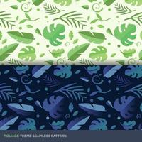 Tropical leaf seamless pattern vector