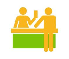 vector design, illustration, icon or symbol of service counter shape