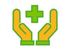 diseño de icono o símbolo de seguro de salud vector