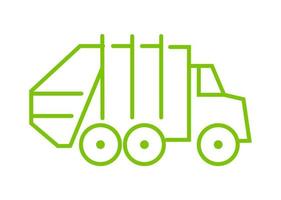 diseño de icono o símbolo de camión de basura vector