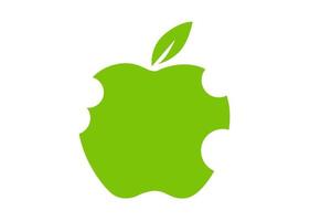 Bitten apple shape icon or symbol design vector