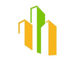 vector design apartment building shape icon