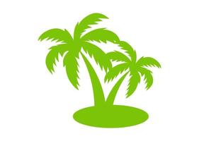 icono de forma de árbol de coco o diseño de símbolo vector