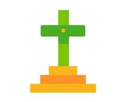 vector design cross tombstone shape icon