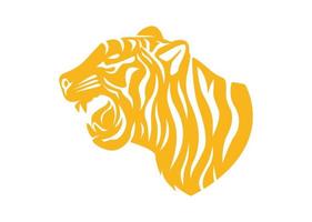 diseño de icono o símbolo de forma de tigre vector