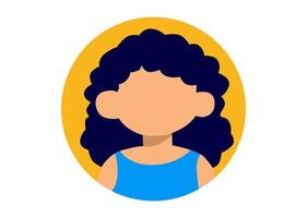 diseño de ilustración de rostro femenino vector