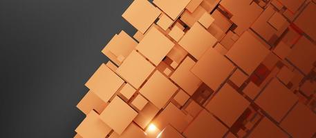 Cube Background Abstract Geometric Reflection 3D Illustration photo