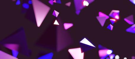 broken glass triangle abstract glowing technology background 3d illustration photo