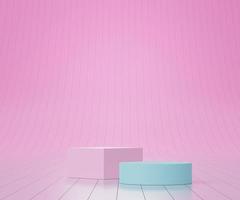 3d geometric forms. Minimal scene with podium. Empty platforms, stage,pedestal, and shopfront for mock up. Blank space for  product display. Abstract background for cosmetic advertising. photo