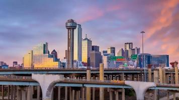 El horizonte del centro de la ciudad de Dallas paisaje urbano de Texas, EE. foto