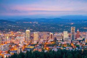 Portland city downtown skyline  cityscape of Oregon, in USA photo