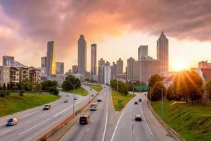 Downtown Atlanta center area skyline cityscape of  USA photo