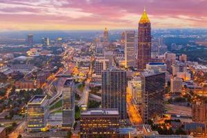 Downtown Atlanta center area skyline cityscape of  USA photo