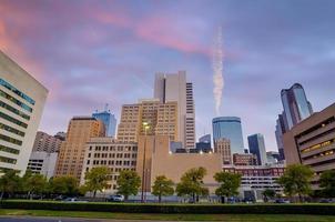 Dallas city downtown skyline cityscape of Texas USA photo