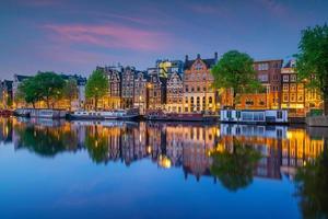 Downtown Amsterdam city skyline. Cityscape  in Netherlands photo