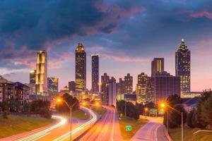 Downtown Atlanta center area skyline cityscape of  USA photo