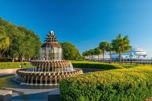 Historical downtown area of Charleston, South Carolina cityscape in USA photo