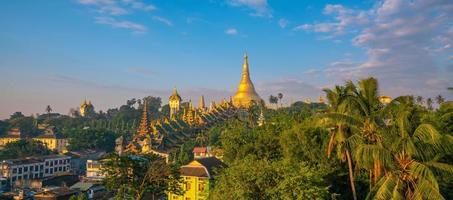 Shwedagon Pagoda in Yangon city, Myanmar photo