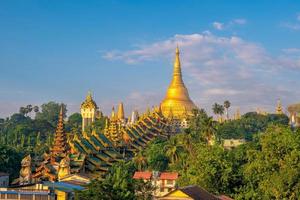 Shwedagon Pagoda in Yangon city, Myanmar photo