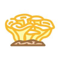 maitake mushroom color icon vector illustration