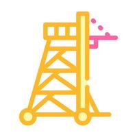 siege tower color icon vector illustration flat