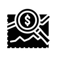 analytics business chart glyph icon vector illustration