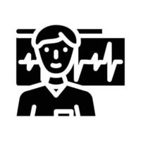 cardiologist doctor glyph icon vector illustration