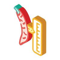 cayenne pepper spice scale isometric icon vector illustration