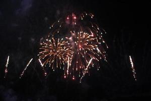 A view of a Fireworks Display on Blackpool Pleasure Beech photo