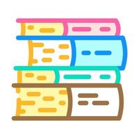 pile books color icon vector illustration