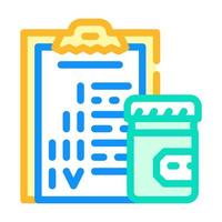 checklist with testing stages color icon vector illustration