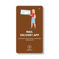 Mail delivery app vector