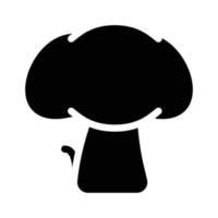mushroom vegetable glyph icon vector symbol illustration