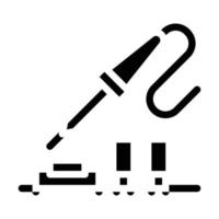 iron solder soldering glyph icon vector illustration