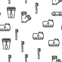 Plastic Accessories Vector Seamless Pattern