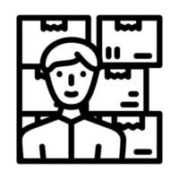 wholesale salesman line icon vector illustration