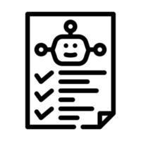 robot task list line icon vector illustration