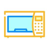 microwave electronic equipment color icon vector illustration