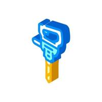 jackhammer tool isometric icon vector illustration color