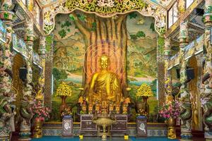 Linh Phuoc Pagoda in Da Lat, Vietnam. Dalat's famous landmark, buddhist porcelain glass temple. Linh Phuoc Pagoda in Dalat Vietnam also called Dragon Pagoda. photo