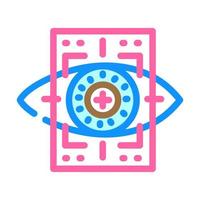 eye with mesh ophthalmology color icon vector illustration