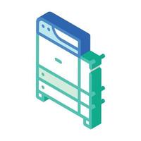 copy machine equipment isometric icon vector illustration