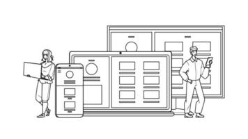 Adaptive Interface Developing Programmers Vector