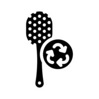 hairbrush zero waste accessory glyph icon vector illustration