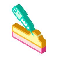 insulin injection isometric icon vector illustration color