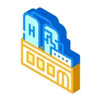 factory production hydrogen isometric icon vector illustration