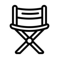 chair camping furniture line icon vector illustration